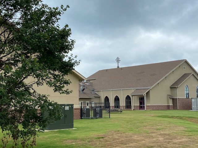 AH back of the church