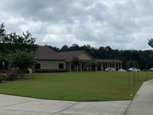 Front lawn AH building