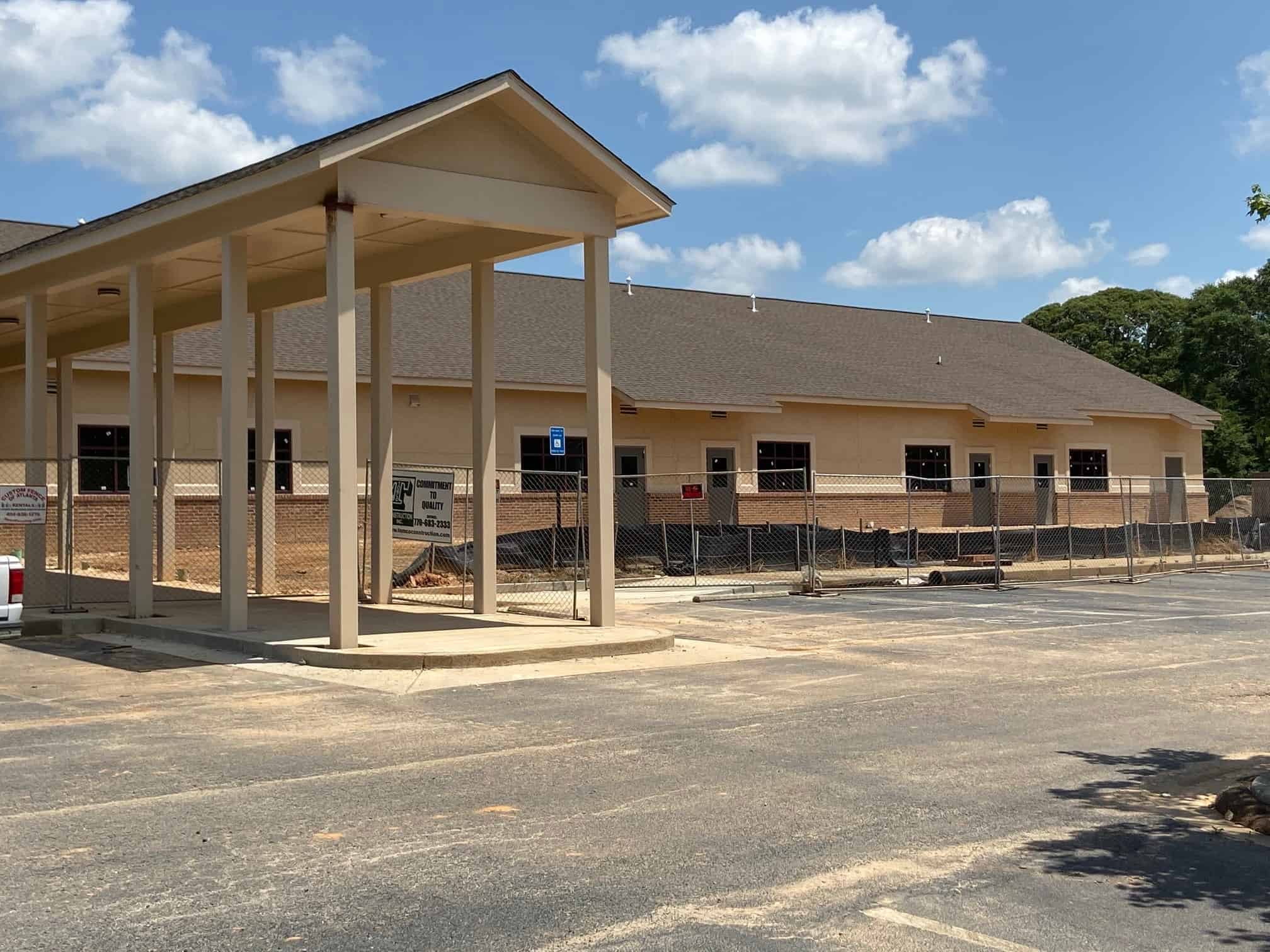 side and parking lot